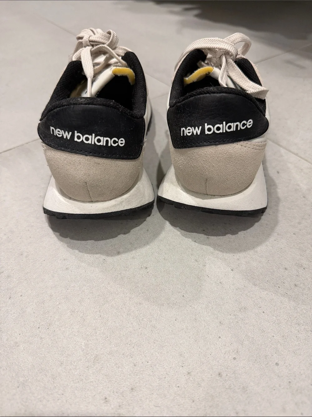 New Balance Women’s Cream and White Platform Sneakers